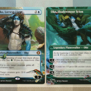 Oko, Lorwyn Liege / Oko, Shadowmoor Scion #287 ECL double hologram